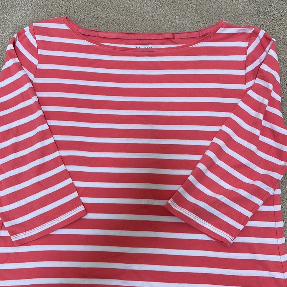 Talbots Nautical Cotton Striped Shirt